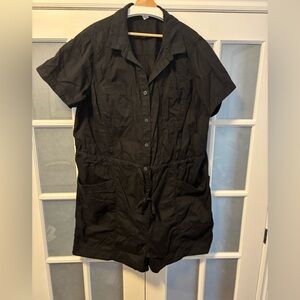 Old Navy Black Button-Up Jumpsuit